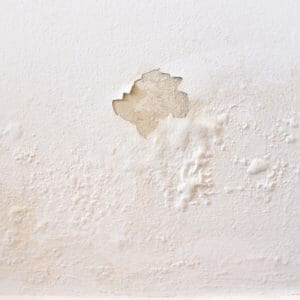 Water Damage on Wall, pealing pain and drywall damage