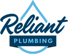 reliant logo with blue lettering