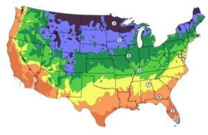 map of United States climate zones