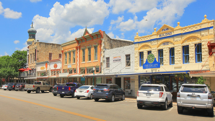 Georgetown Texas downtown skyline. Georgetown was recently voted one of the fasted growing cities in the united states.