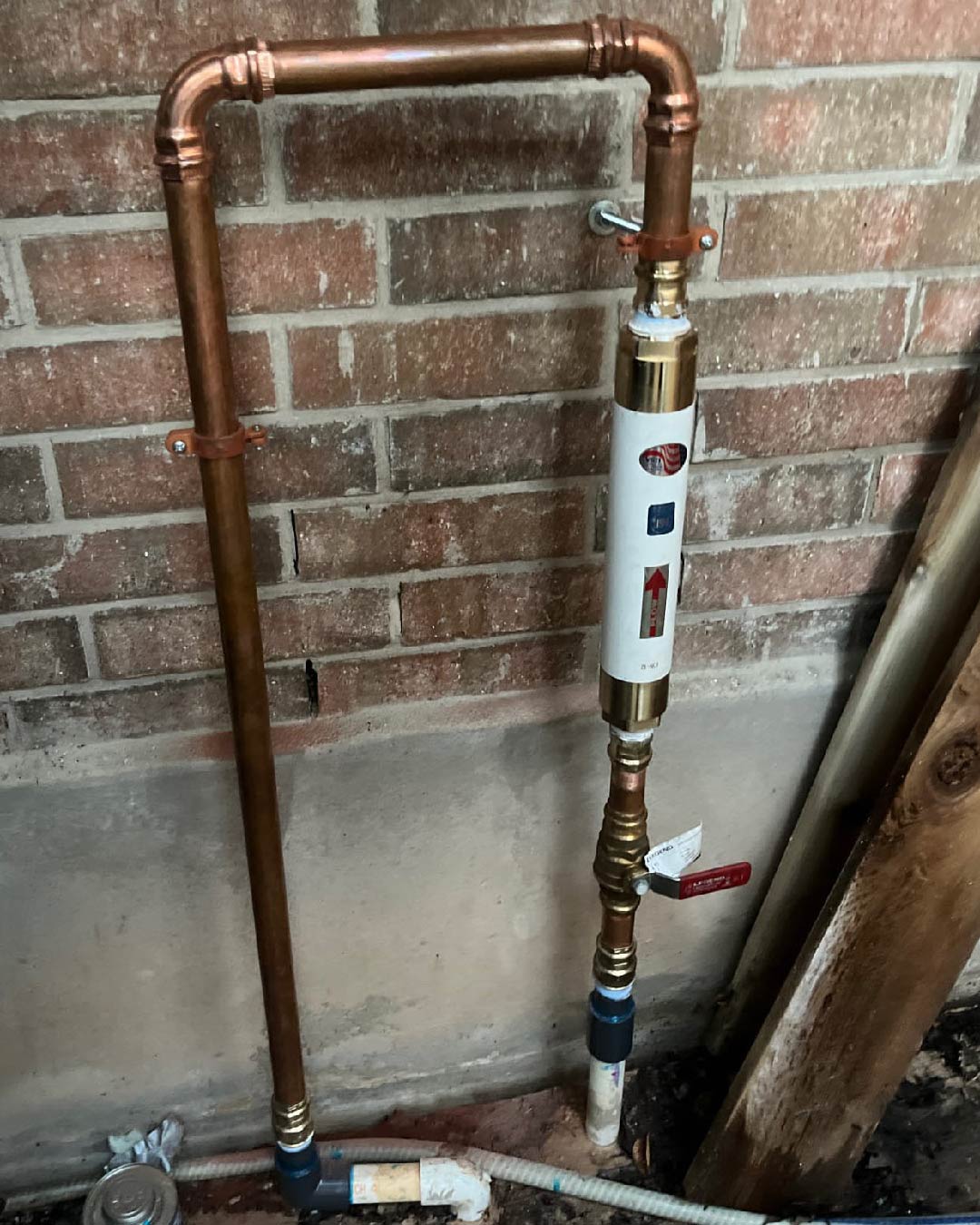 halo ion installed on copper piping